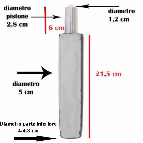Pistone gas 2 8cm - a, 2,8cm