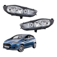 Kit Fari Proiettori Elettrici Dx / Sx per FORD Fiesta Vi 2013-2017 PARABOLA NERA
