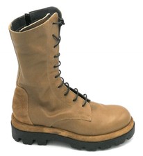 Lilimill 6880 anfibio allacciato pelle-camoscio ocra cerniera suola c/armato 1-2