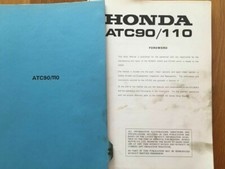 Honda ATC90 ATC110 Manuale Officina, Emissione Concessionario Non Datato Vedi Sotto     