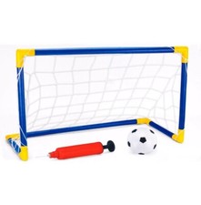 Porta da calcio portatile per bambini calcetto giardino con pallone e gonfiatore