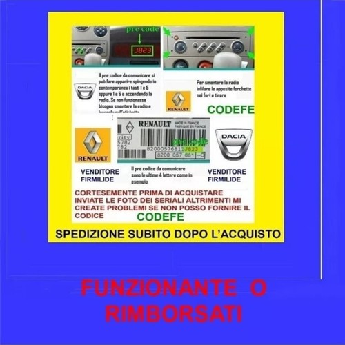 Codice sblocco autoradio - sblocco,