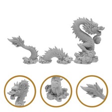  1 set di statuette di drago ornamento del drago cinese per acquario,