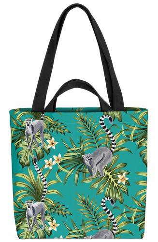 Borsa ibisco lemuri tropicali