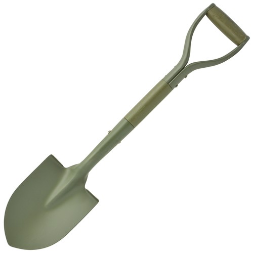 Pala acciaio manico legno