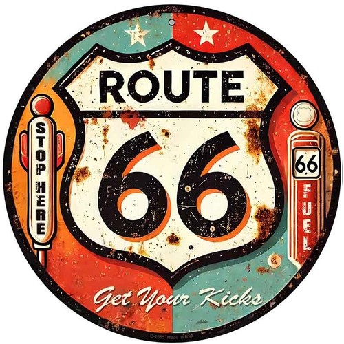 Insegna route metallo - insegna, 66