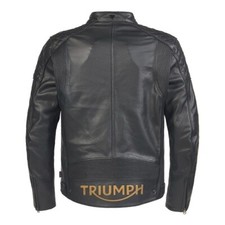 Giacca Triumph Braddan Sport Racing originale pelle bovina biker racer pelle jacket