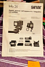 SINAR ASPETTI GENERALI DELL 'APPARECCHIO FOTOGRAFICO SOFFIETTO BROCHURE