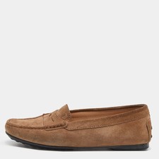 Tods Light Brown Suede Slip On