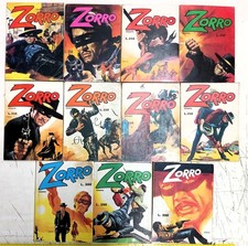 ZORRO GIGANTE ED. CERRETTI 1969 - ANNO 1975 COMPLETO 1/11 - PIU' O MENO OTTIMI