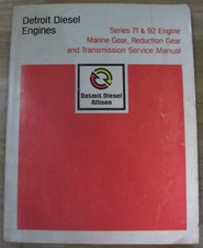 Manuale Di Servizio Per Motore Marino E Riduttore Detroit Diesel Serie 71 E 92