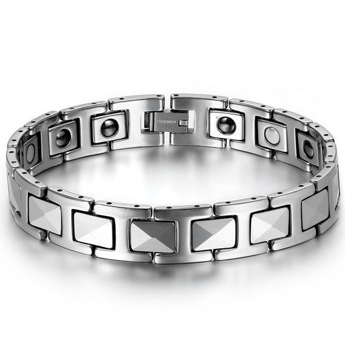 Bracciale uomo argento carburo - argento,