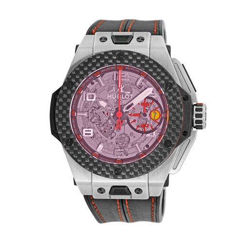 Hublot titanio nero fibra - hublot, titanio/nero