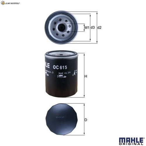 Filtro olio 615 per - 615,