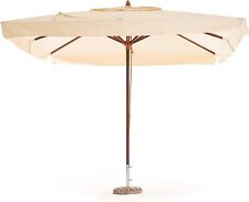 Ombrellone da Giardino in Legno a 8 Stecche con finitura in Ottone Telo 250gr/mq