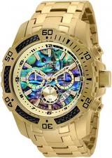 Invicta .Reloj de acero bañado inoxidable en oro de para hombre.