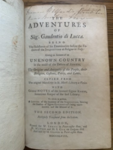 Adventures signor gaudentio - adventures,