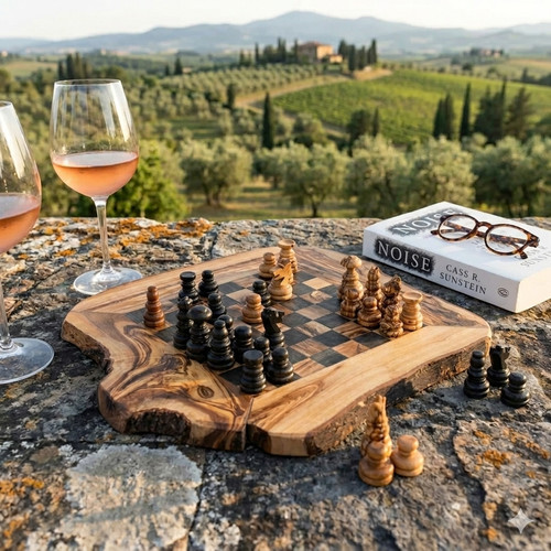 Scacchiera ulivo artigianale - artigianale, 2