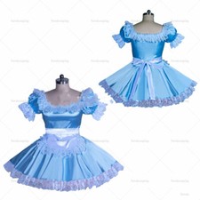 sissy maid blue short French