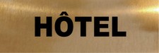 HÔTEL Plaque de porte en
