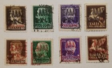 ZANTE FRANCOBOLLI AMMINISTRAZIONE GRECA 1943 EMISSIONE COMPLETATA USATA VEDI...