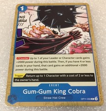 Gum Gum King Cobra 1 One Piece Card Event OP11 - 059 ENG Come Foto