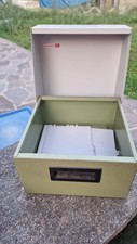 Casetta Cassa Acciaio Archivio Schedario Buffetti Vintage