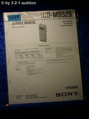 Manuale servizio sony icd - servizio,