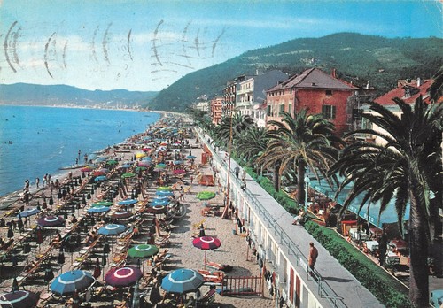 Cartolina alassio stabilimenti - alassio,