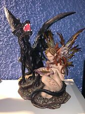 FATA CON DRAGO-LES ALPES-AUTENTICA-RARA-SENZA SCATOLA