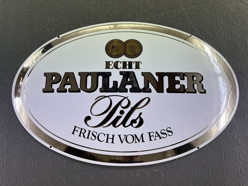 Insegna smaltata paulaner pils - insegna,