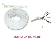 Cavo allarme antifurto schermato 4X0.22 Grado 2 matassa 100MT