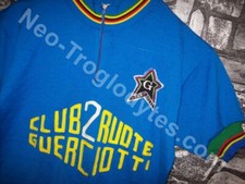 Vintage Cycling Jersey Wool Maglia Ciclismo Bici Lana Guerciotti '70s Eroica