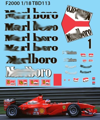 Decals per ferrari f1 - 1/18,