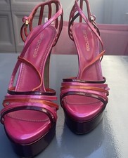 scarpe donna tacco alto plateau Sergio Rossi, Multicolore Num 36