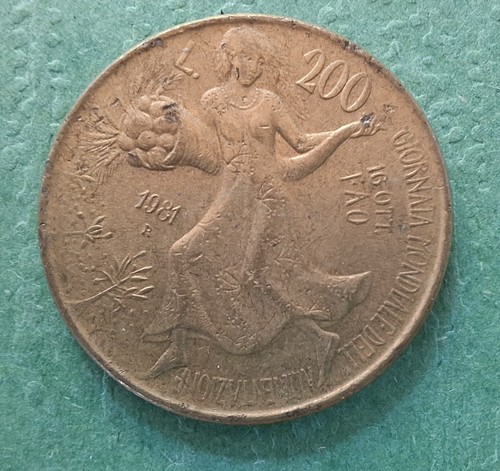 200 lire 1981 fao - 200, #5