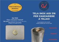 Rete tela zanzariera acciaio - rete,