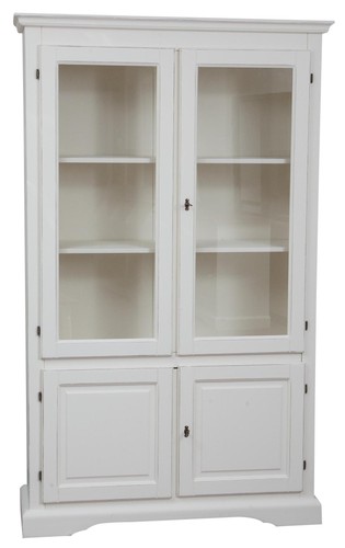 Vetrina legno massello - , bianco
