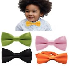 Papillon da bambino nero rosa in raso di seta cravattino farfallino regolabile