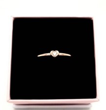 Anello cuore radiante oro rosa