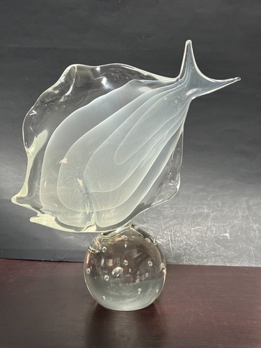 Scultura pesce vetro artistico