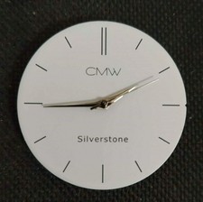 QUADRANTE BIANCO LANCETTE ORE MINUTI SECONDI X OROLOGIO 35 MM METALLO ANELLO @ -