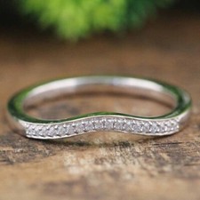 0.1Ctw Round Moissanite Curved