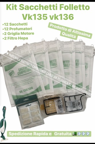 Sacchetti folletto vk135 136 - sacchetti, vk135/136