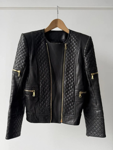 Giacca pelle nera da - nera,