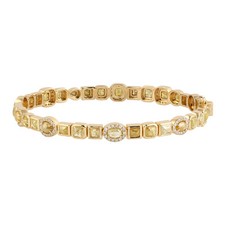 Bracciale tennis in oro giallo
