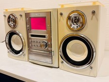 aiwa XR-MJ1 Mini Sistema Hi-Fi CD MD Cassetta Radio Telecomando Altoparlanti Testato