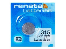 Renata 315 Pila Batteria Orologio Mercury Free Silver Oxide SR716SW Swiss 1.55V