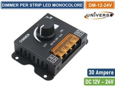 DIMMER INTERRUTTORE CON MANOPOLA PER STRIP LED MONOCOLORE DC12/24V 720 WATT MAX