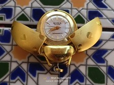 OROLOGIO MINA DELUXE SWISS 17 JEWELS LADY BUG CASE PENDANT WATCH FUNZIONANTE